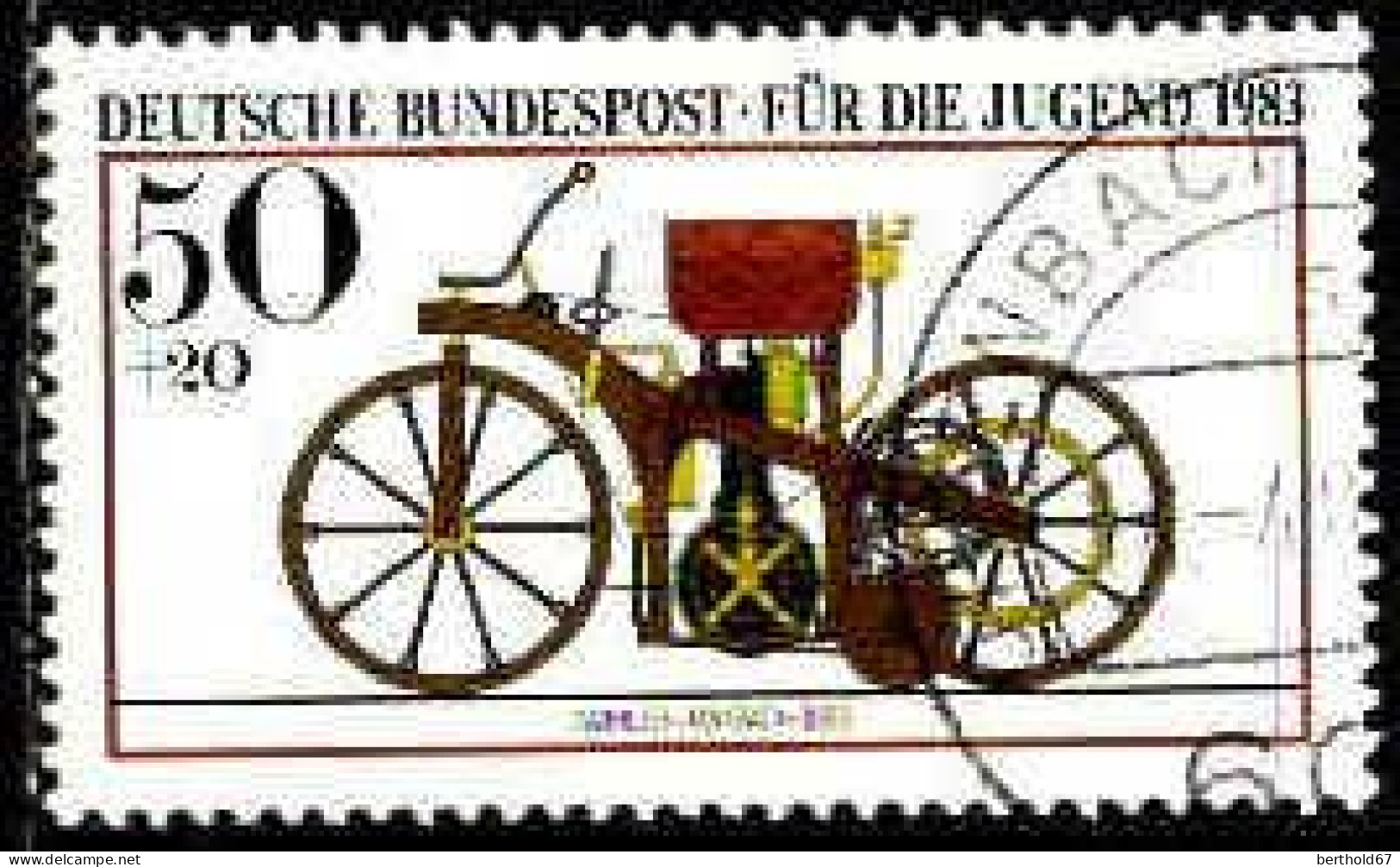 RFA Poste Obl Yv:1000 Mi:1168 Für Die Jugend Daimler-Maybach 1885 (TB Cachet Rond) (Thème) - Motorbikes