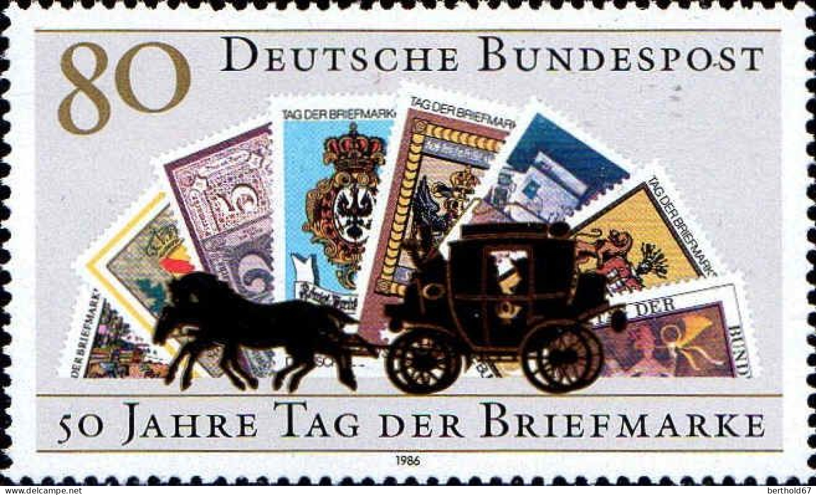 RFA Poste N** Yv:1128 Mi:1300 Tag Der Briefmarke Malle-poste (Thème) - Día Del Sello