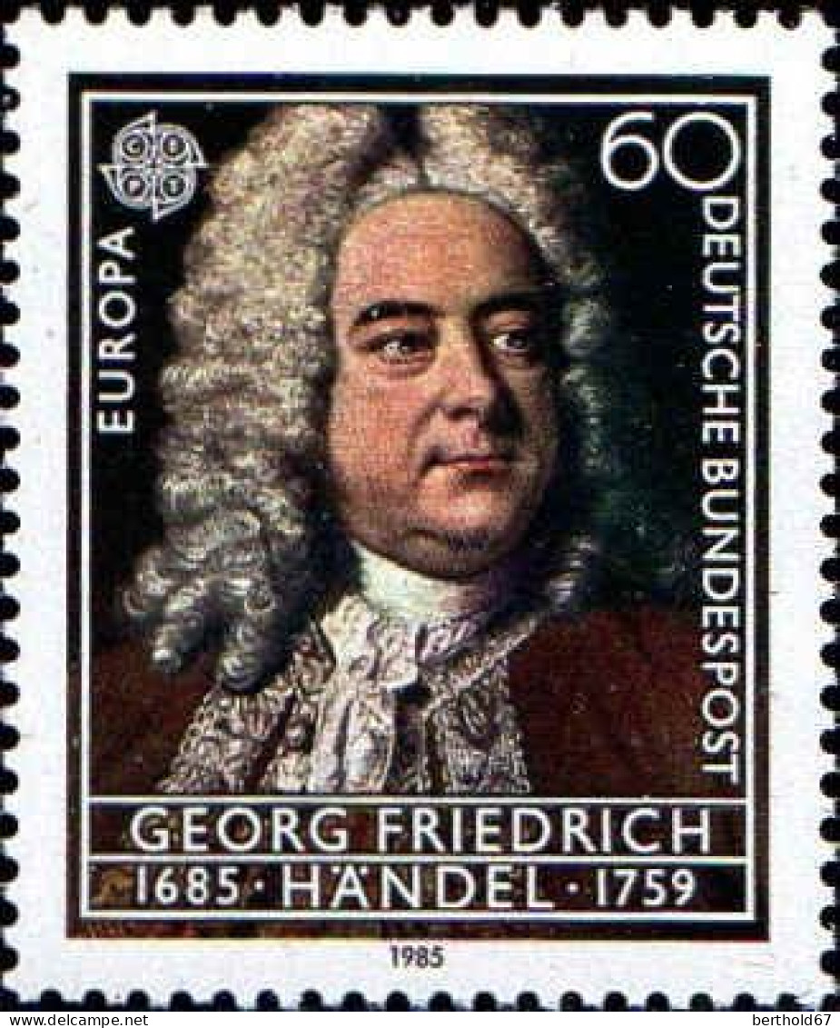 RFA Poste N** Yv:1080 Mi:1248 Georg Friedrich Händel (Thème) - Musique