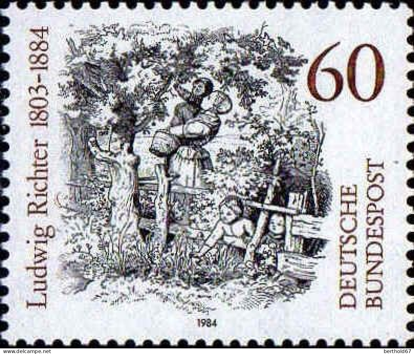 RFA Poste N** Yv:1045 Mi:1213 Ludwig Richter Peintre (Thème) - Autres & Non Classés