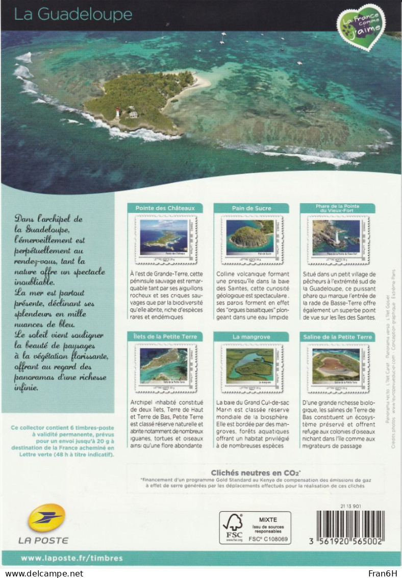 Collector 2013 - Entre Ciel Et Terre - La Guadeloupe - 6 Timbres VP - Neuf - Autoadhesif - Autocollant - Collectors