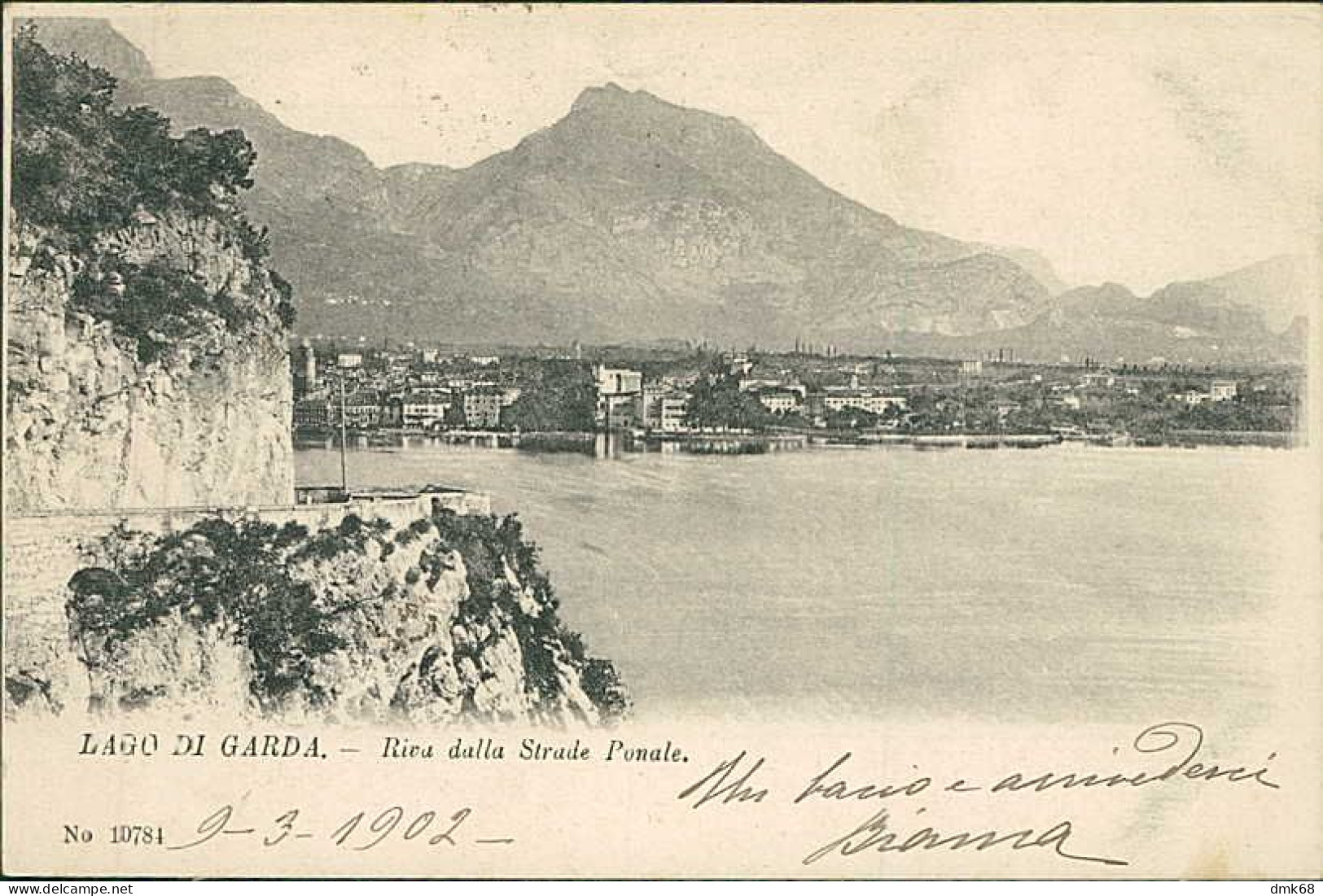 RIVA DEL GARDA ( TRENTO ) DALLA STRADA PONALE - SPEDITA 1902 (20506) - Trento
