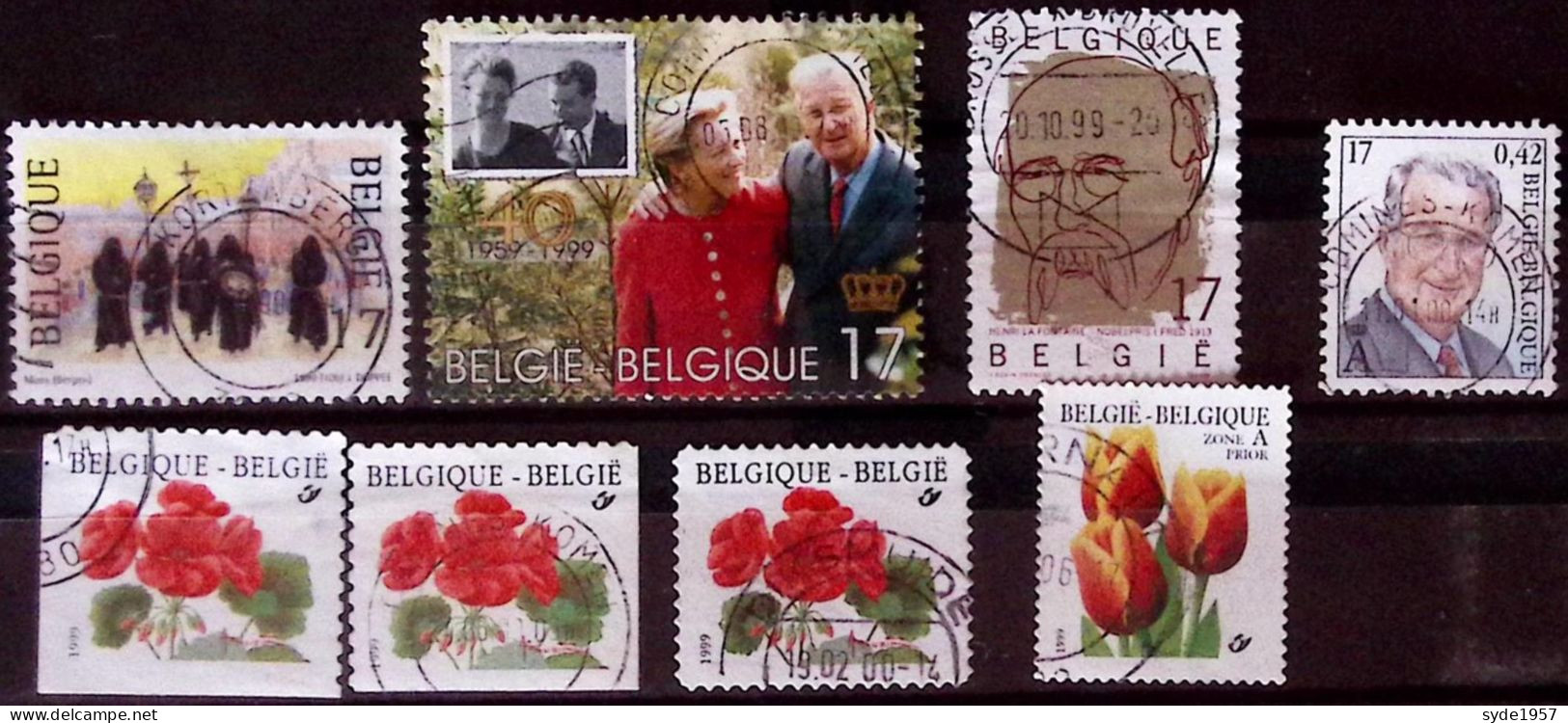 Belgique 1999 8 Timbres Oblitérés, Liste COB Ci-dessous - Used Stamps