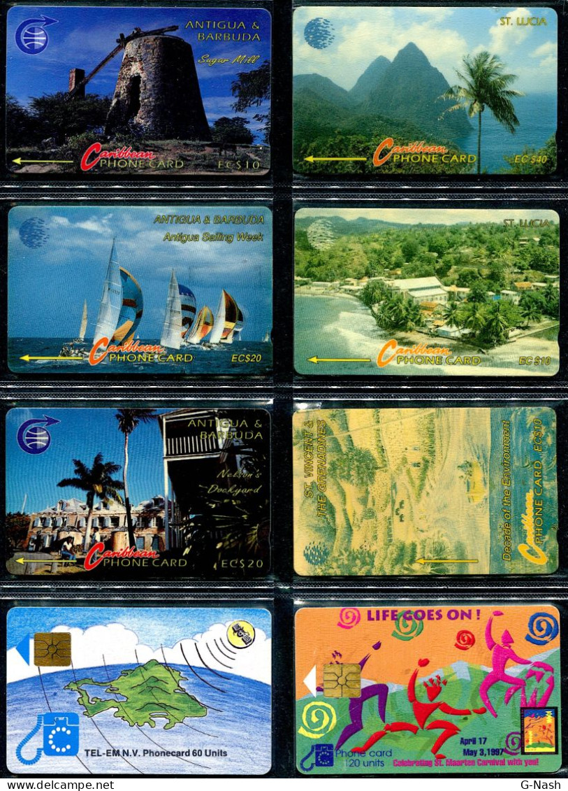 Caraibes - Lot De 8 Cartes Téléphoniques - Kanada