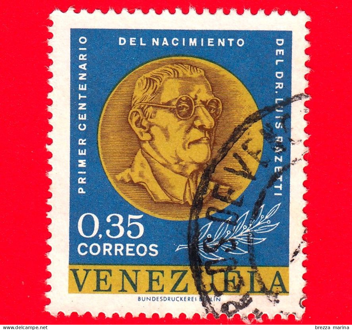 VENEZUELA - Usato - 1963 - 100 Anni Della Nascita Di Luis Razetti (1862), Medico - 0.35 - Venezuela