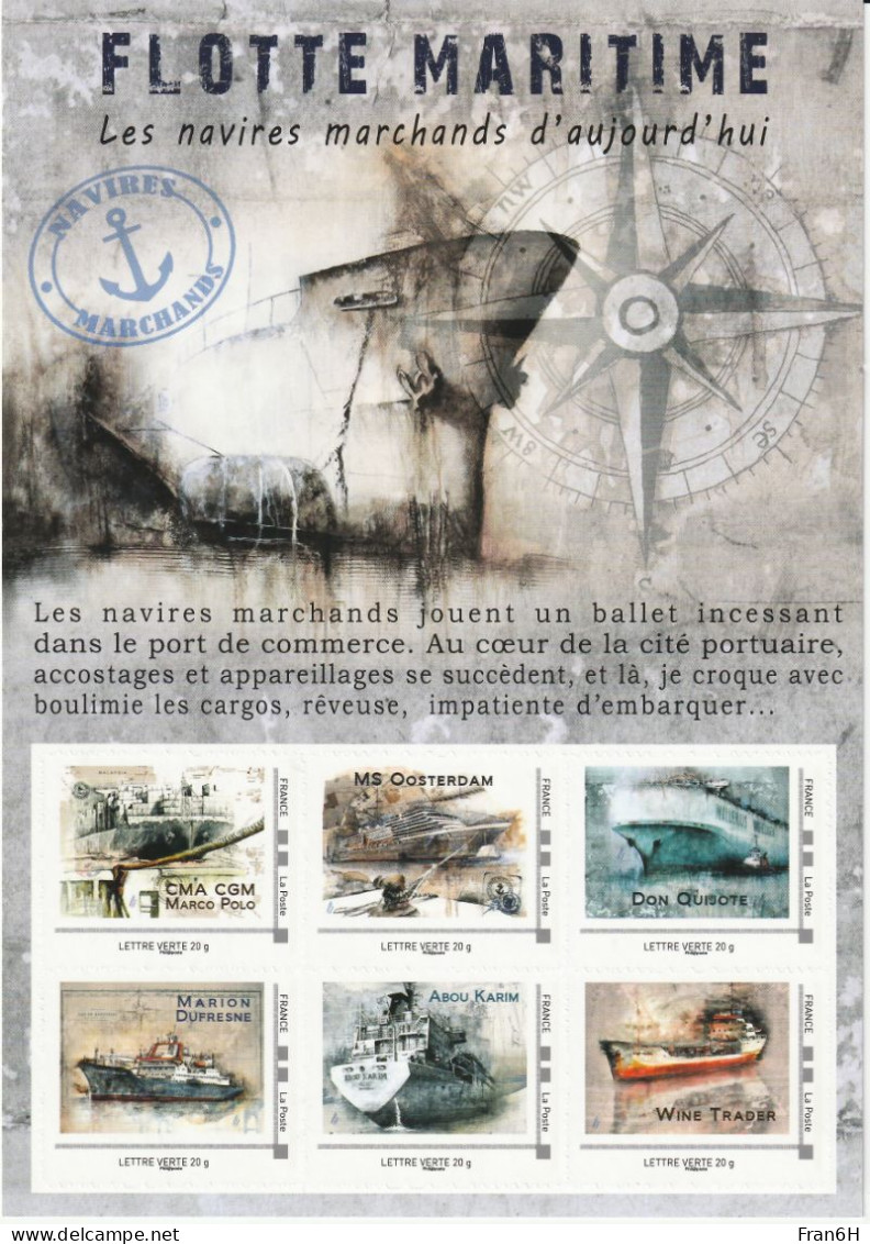 Collector 2017 - Flotte Maritime - 6 Timbres VP - Neuf - Autoadhesif - Autocollant - Collectors