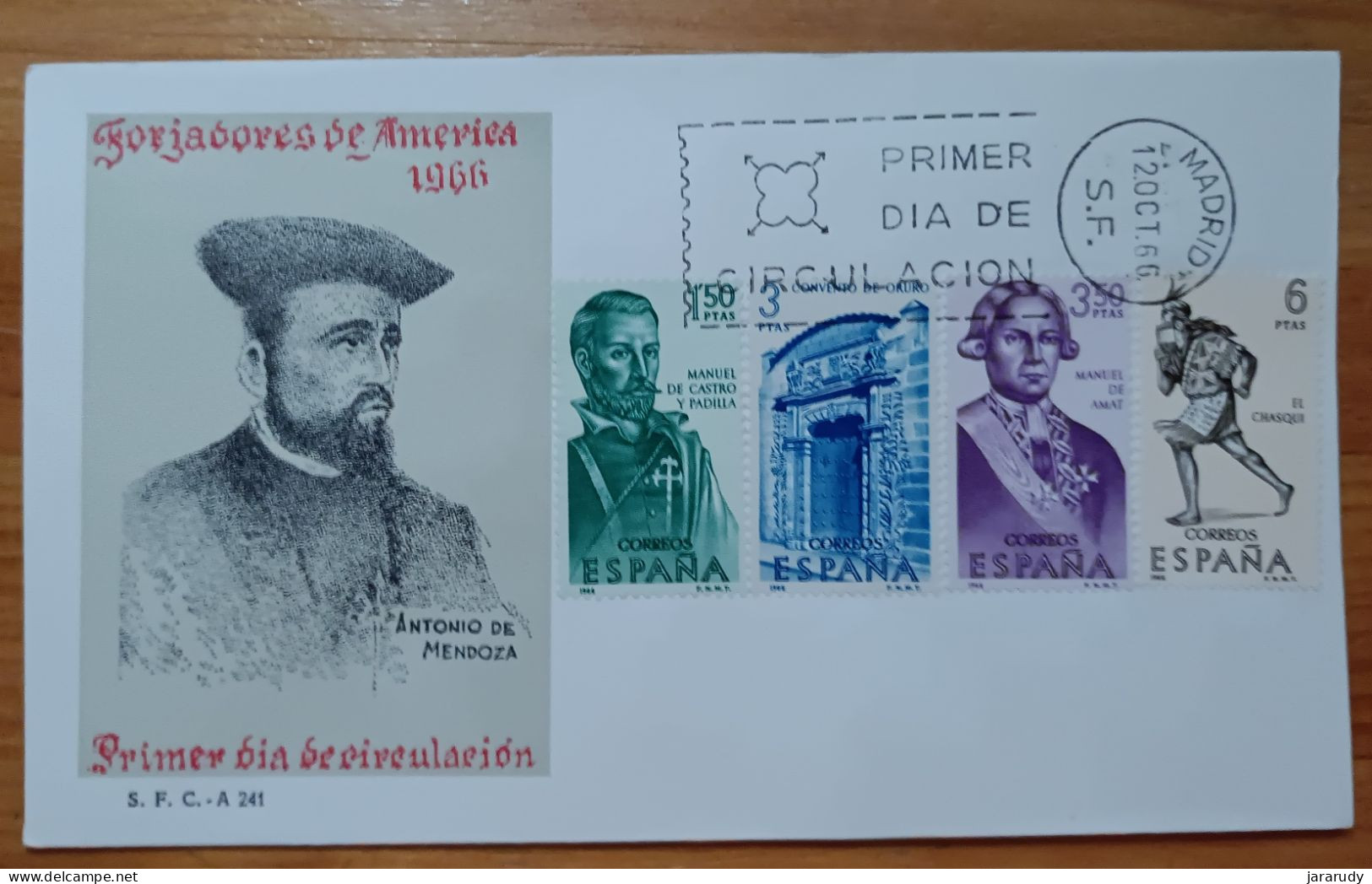 ESPAÑA FORJADORES 1966 FDC/SPD MNH - FDC