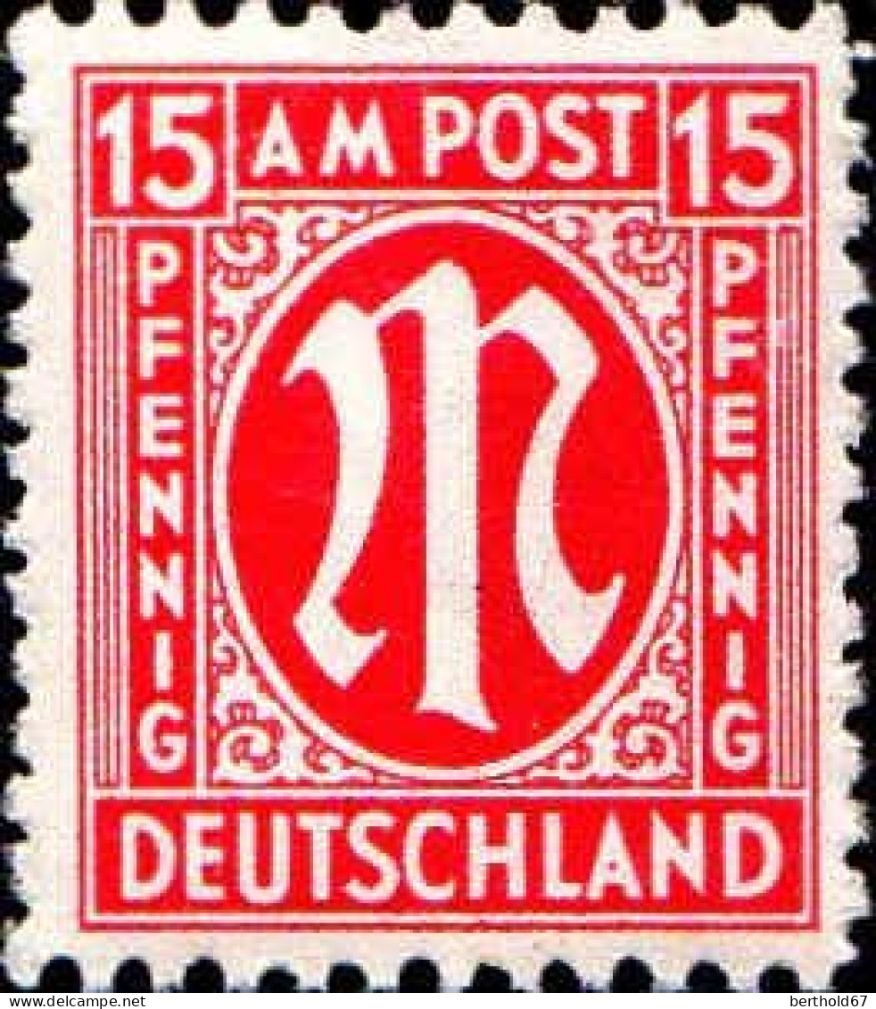 Allemagne Zone Anglo-Américaine Poste N** Yv: 9 Mi:24 M (Petit Def.gomme) - Andere & Zonder Classificatie