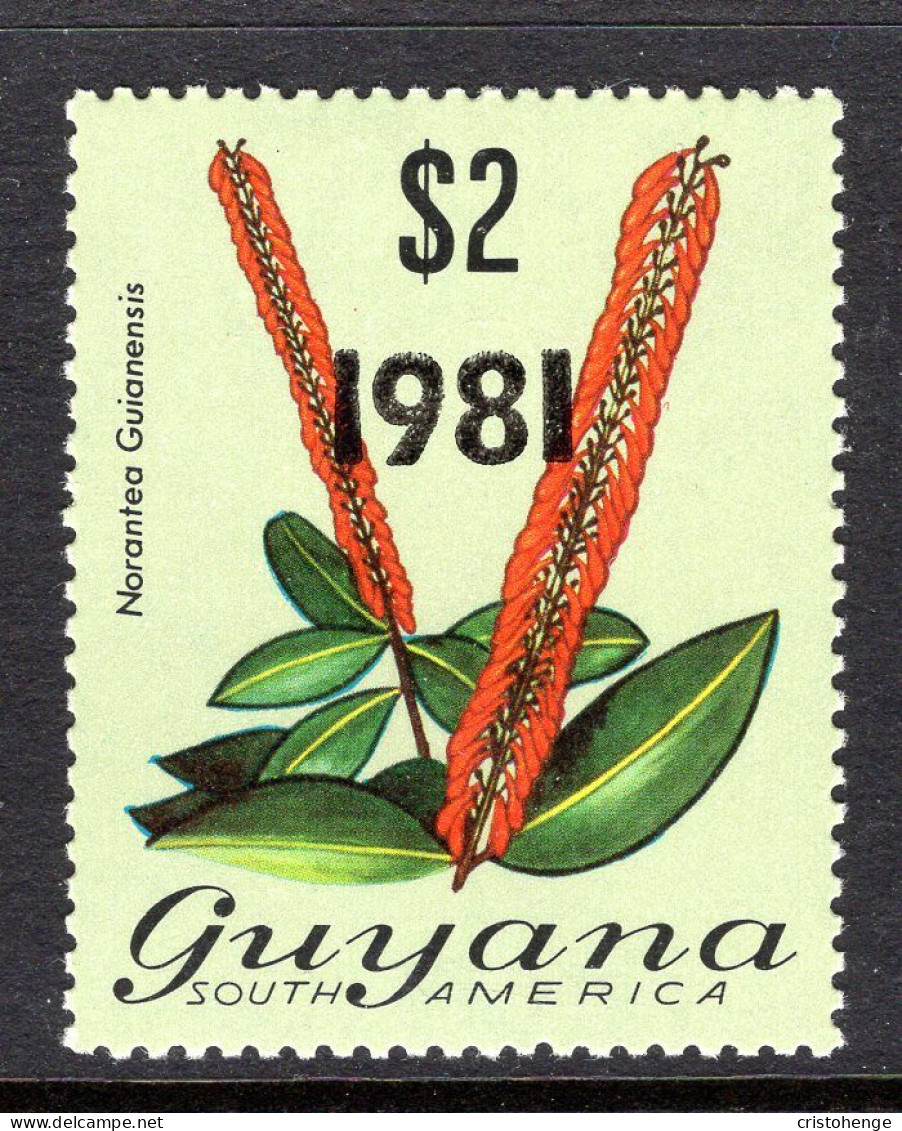 Guyana 1981 Date Overprint - $2 Flower HM (SG 793) - Guyana (1966-...)