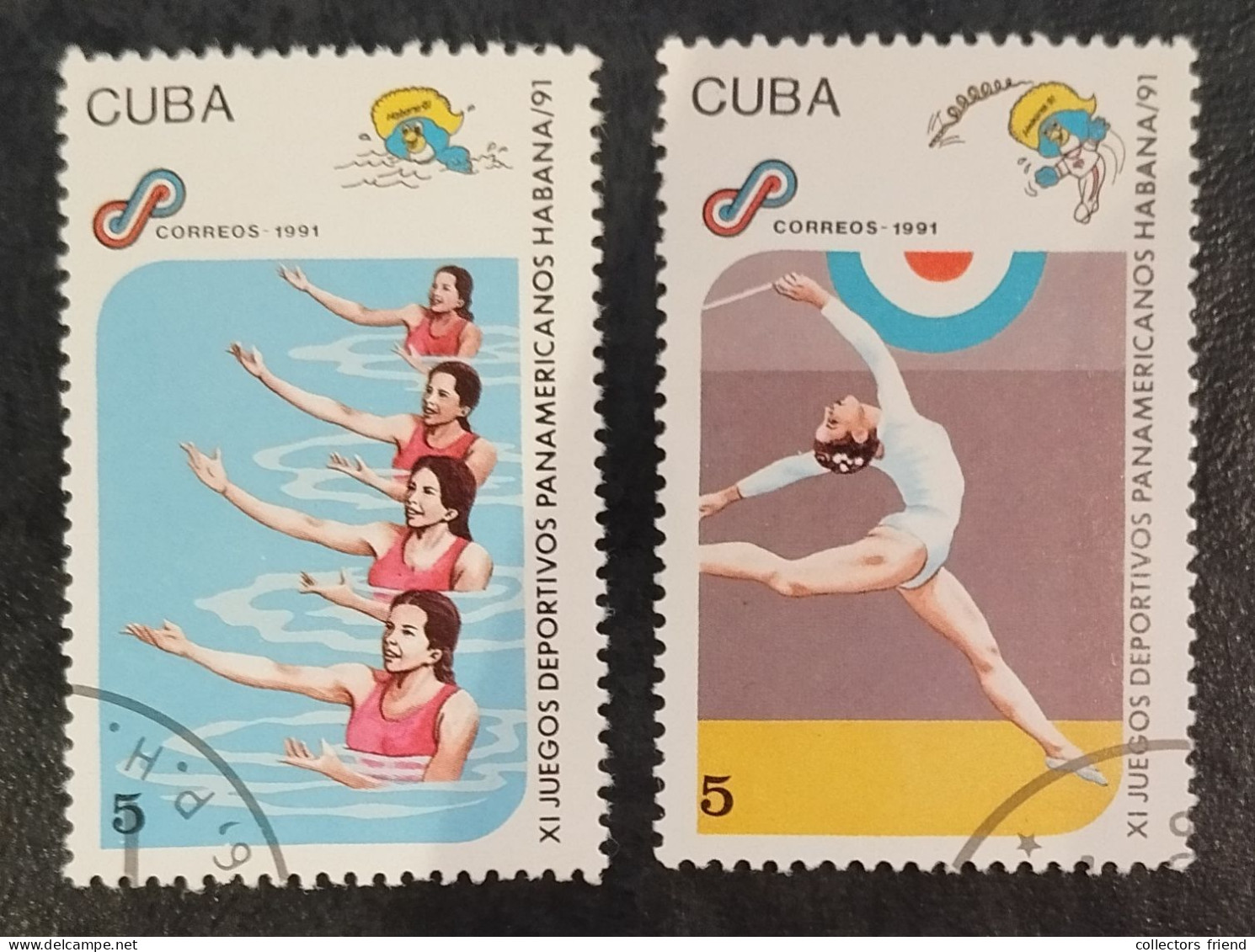 Cuba Kuba - 1991 - PAN-AMERICAN GAMES, Gymnastic / Swimming Gymnastic, Synchronschwimmen - Used - Other & Unclassified