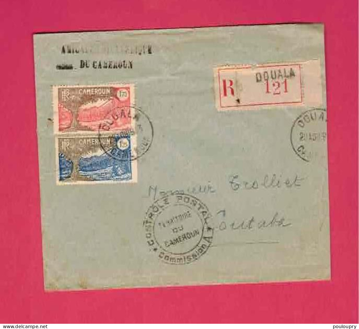 Lettre Recommandée De 1953 Pour Le Cameroun - YT N° 145 Et 146 - Covers & Documents