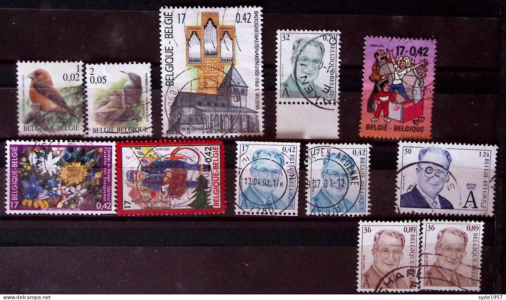 Belgique 2000 12 Timbres Oblitérés, Liste COB Ci-dessous - Gebruikt