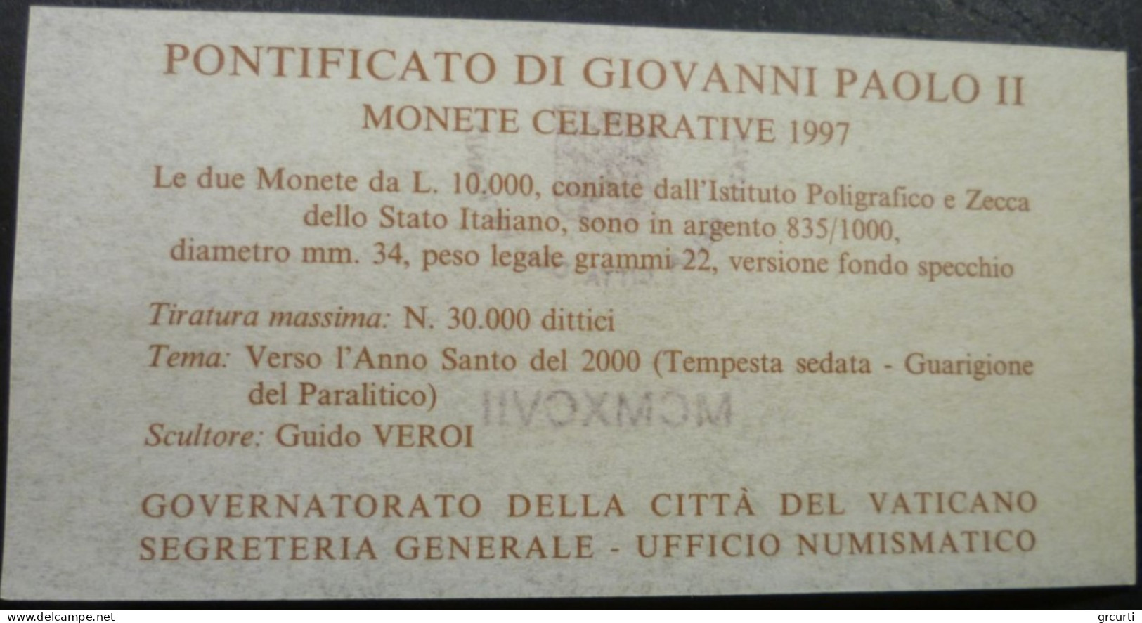 Vaticano - 2 x 10.000 Lire 1997 - Verso l'Anno Santo del 2000 - Gig# 333 - KM# 318-319