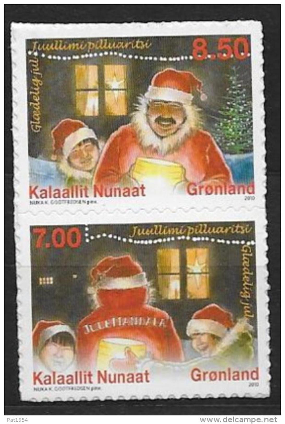 Groënland 2010, N° 552/553 Adhésifs Neufs Noël - Ungebraucht