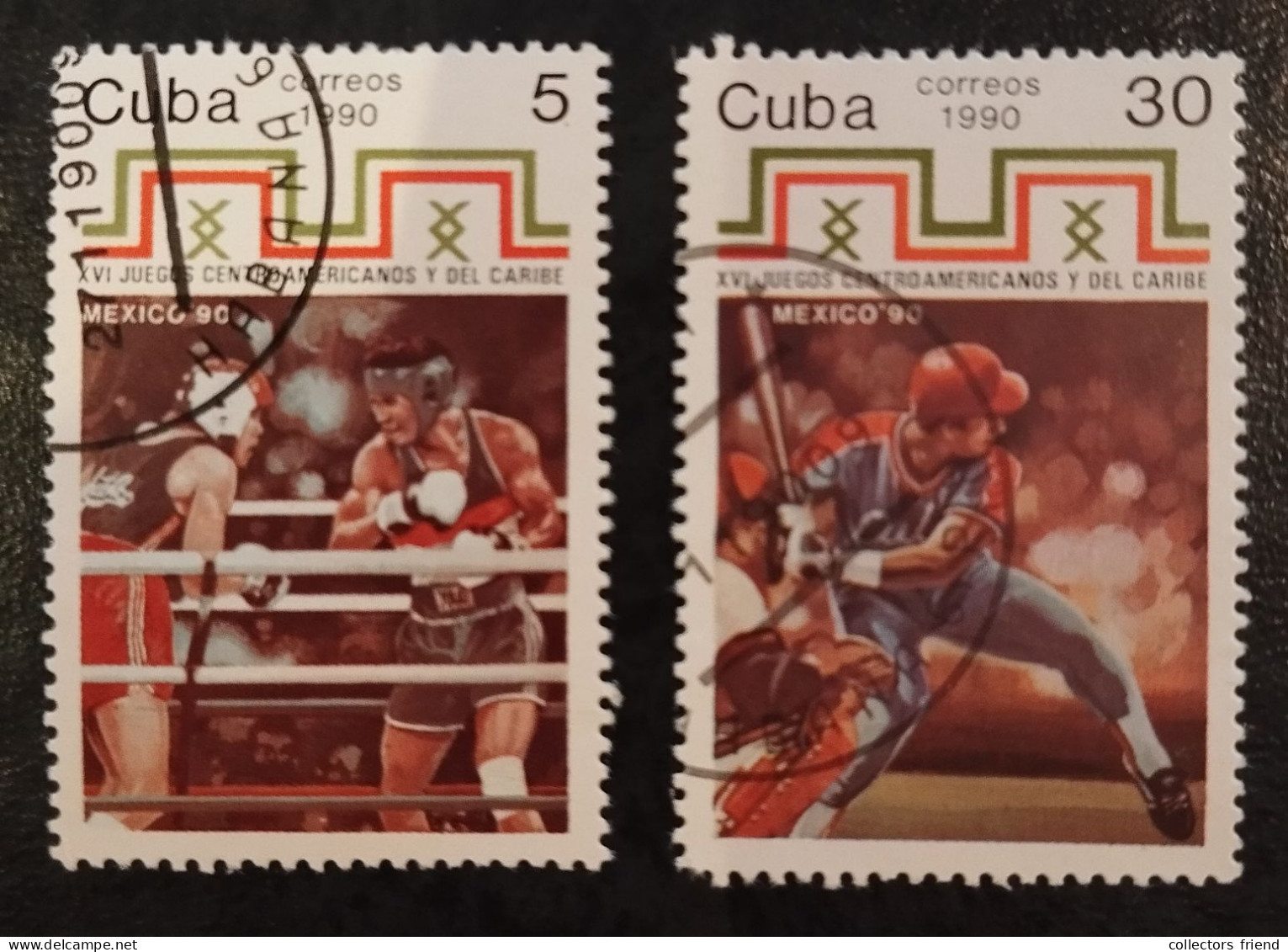 Cuba Kuba - 1990 - CENTRAL AMERICA GAMES, Boxing, Boxen / Baseball - Used - Other & Unclassified