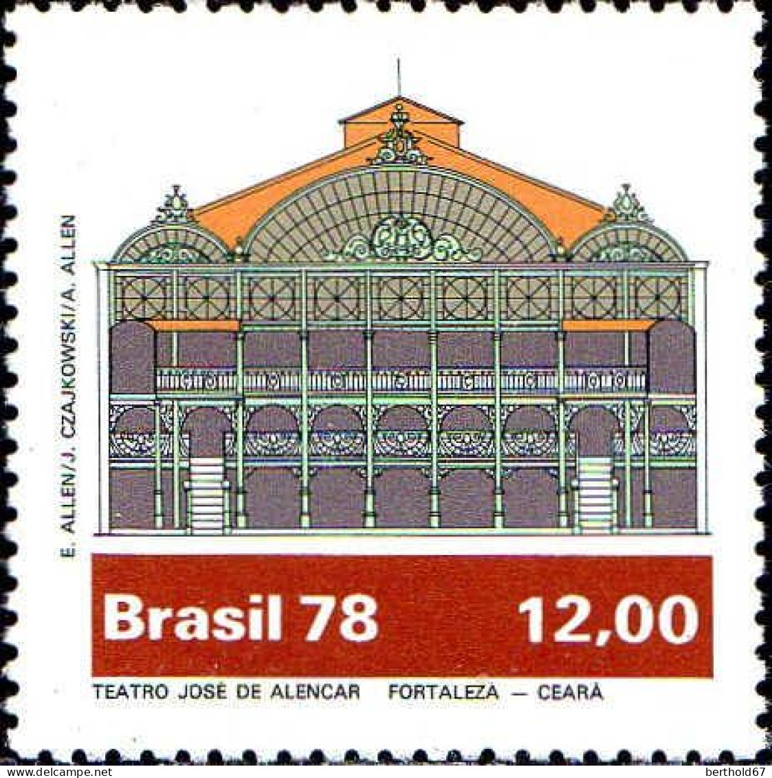 Brésil Poste N** Yv:1350/1352 Théâtres Brésiliens - Unused Stamps