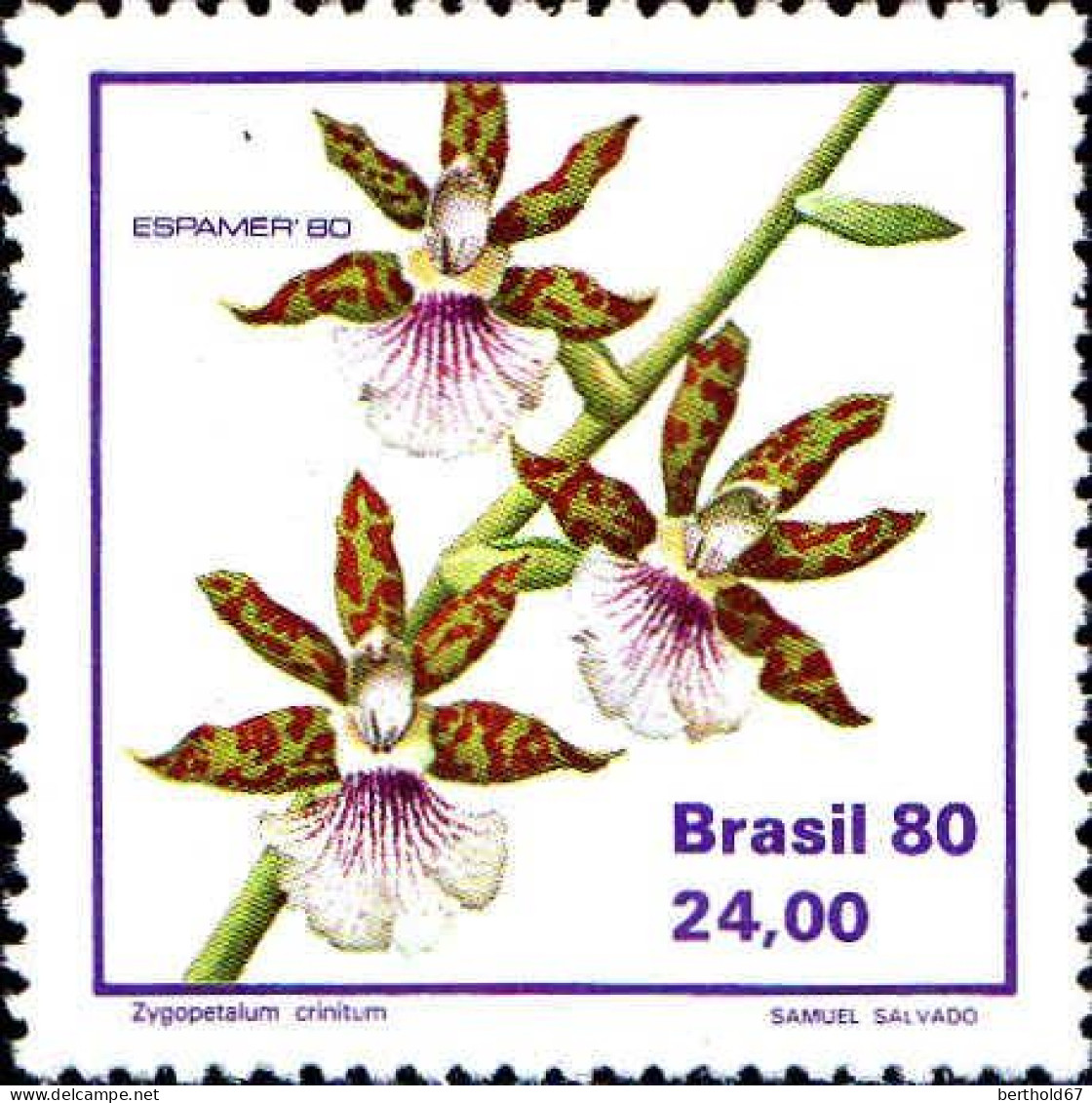 Brésil Poste N** Yv:1439/1442 Exposition Philatélique Espamer Orchidées - Ungebraucht