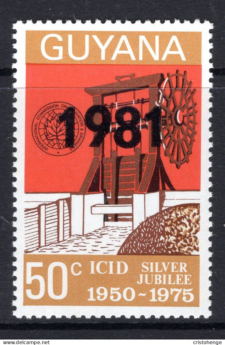 Guyana 1981 Date Overprint - 50c ICID Silver Jubilee HM (SG 813) - Guyana (1966-...)