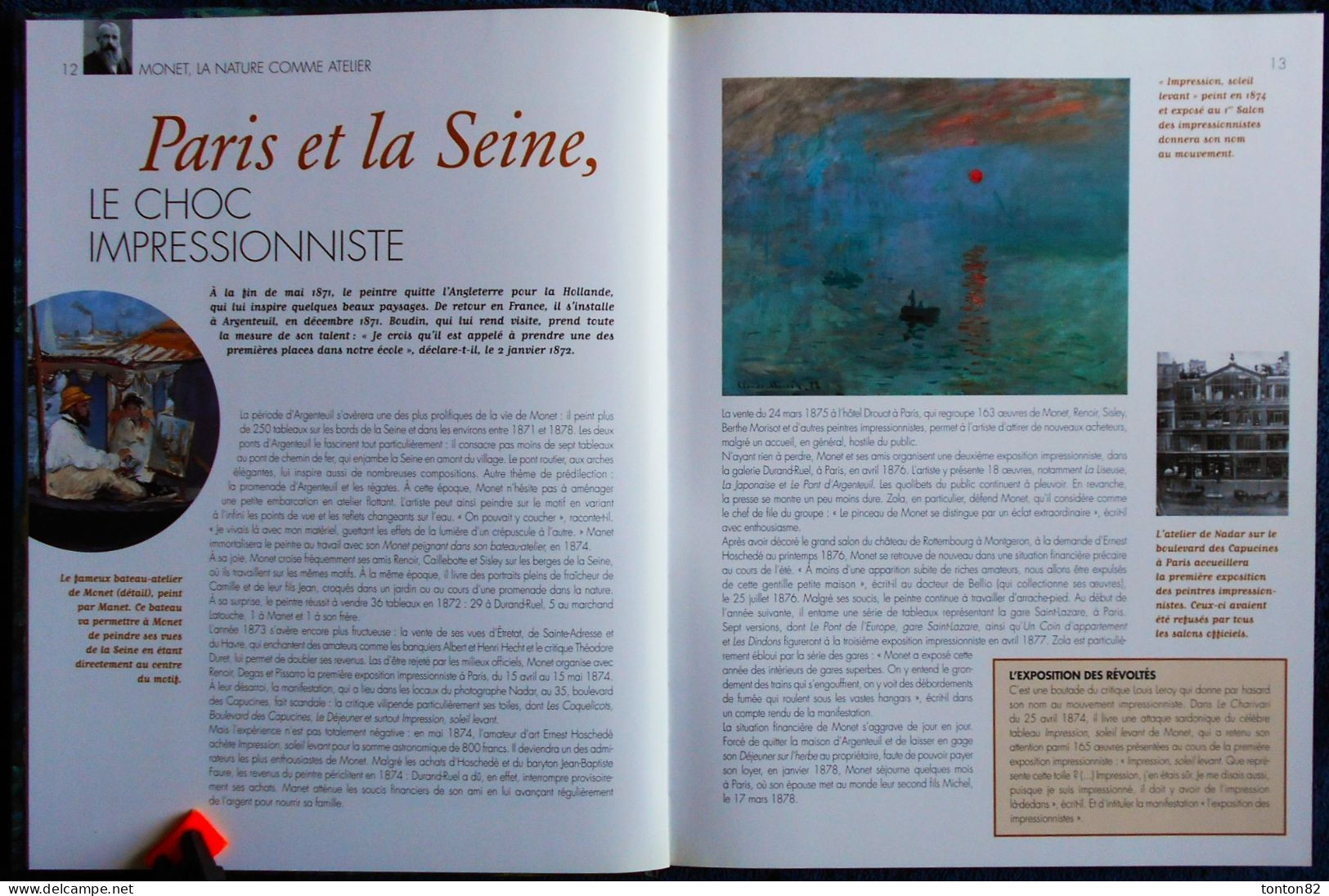 Les Cent Chefs-d'œuvre De CLAUDE MONET - La Nature Comme Atelier - Éditions Atlas - ( 2009 ) . - Art