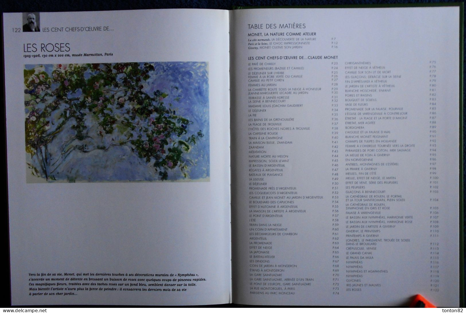 Les Cent Chefs-d'œuvre de CLAUDE MONET - La nature comme atelier - Éditions Atlas - ( 2009 ) .