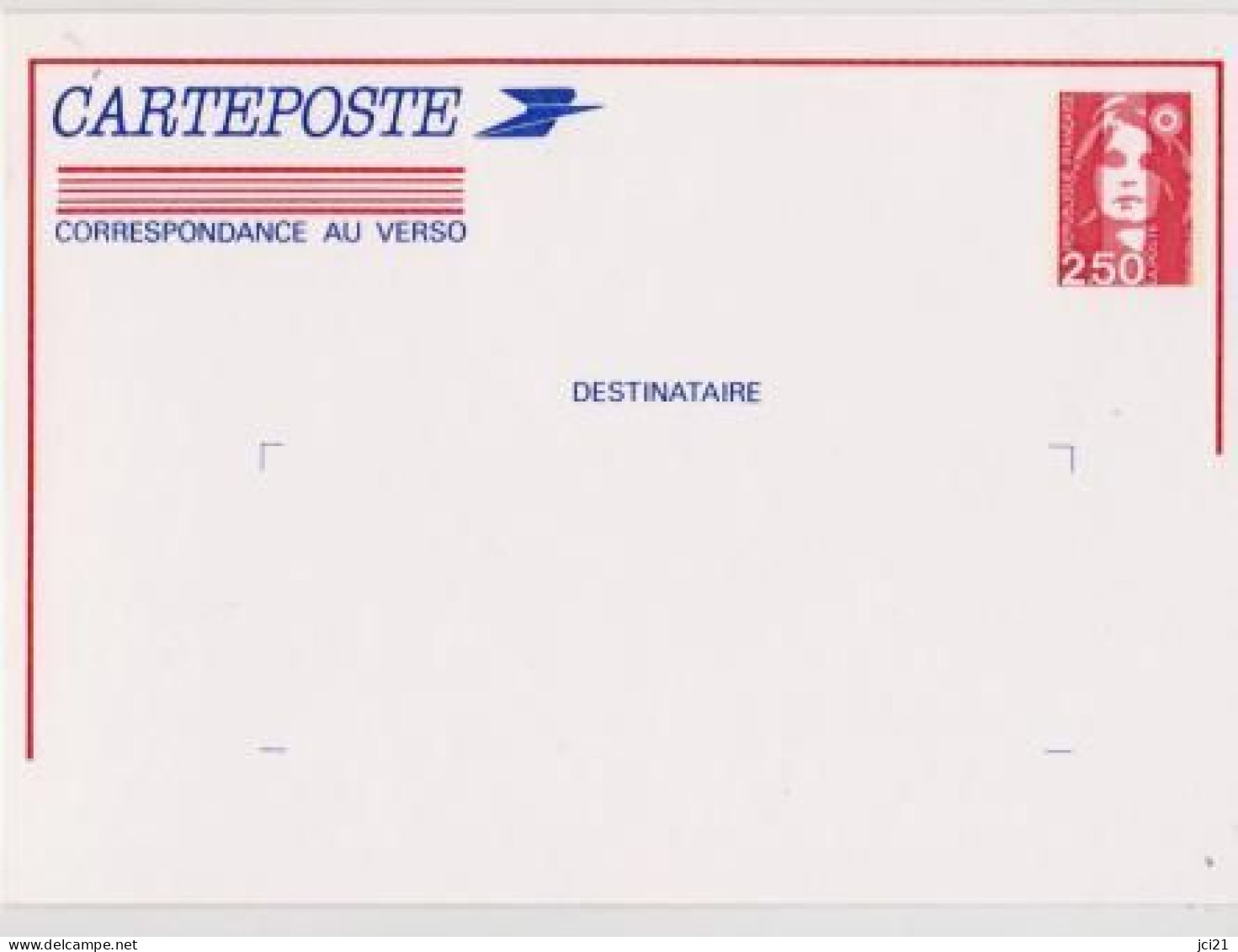 ENTIER POSTAL - CARTEPOSTE MARIANNE DE BRIAT À 2,50 " (2327)_CP604 - Cartes Postales Types Et TSC (avant 1995)