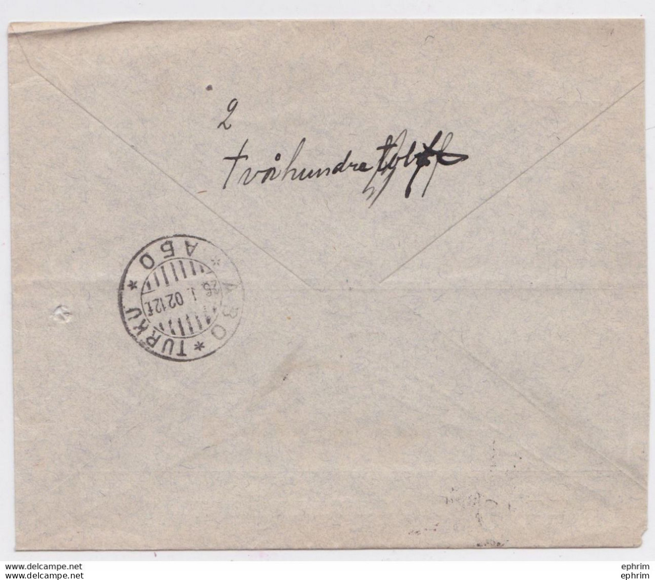 M.E FLYDSTRÖM OULU IMPERIAL RUSSIA FINLAND STAMP COVER MAIL ABO TURKU LETTRE FINLANDE ADMINISTRATION RUSSE RUSSIE - Lettres & Documents