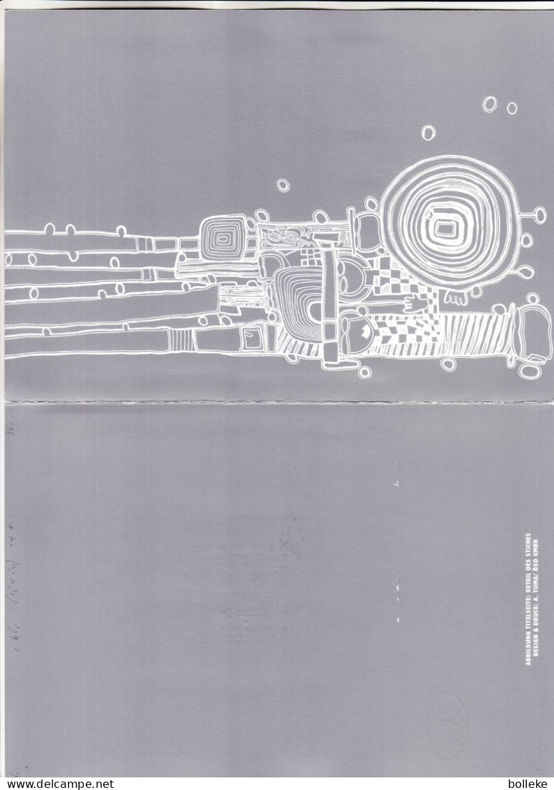 Autriche - Document De 2000 - GF - Hommage Au Peintre Hundertwasser - Avec Tirage Du Bloc En Noir - Valeur 65 € +++ - Storia Postale