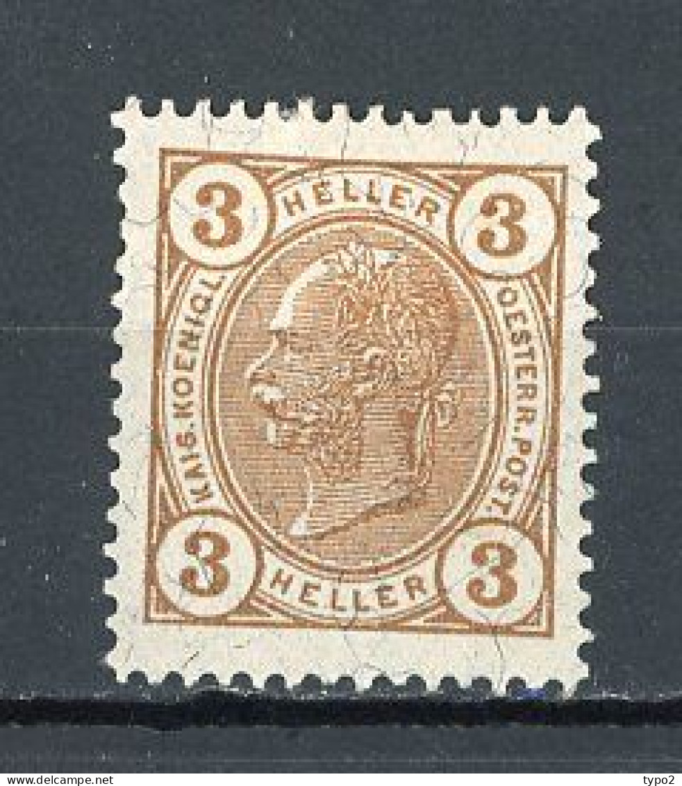 AUTRICHE - 1904 Yv. N° 83  *  3h Brun  Cote 3 Euro  BE  2 Scans - Ongebruikt