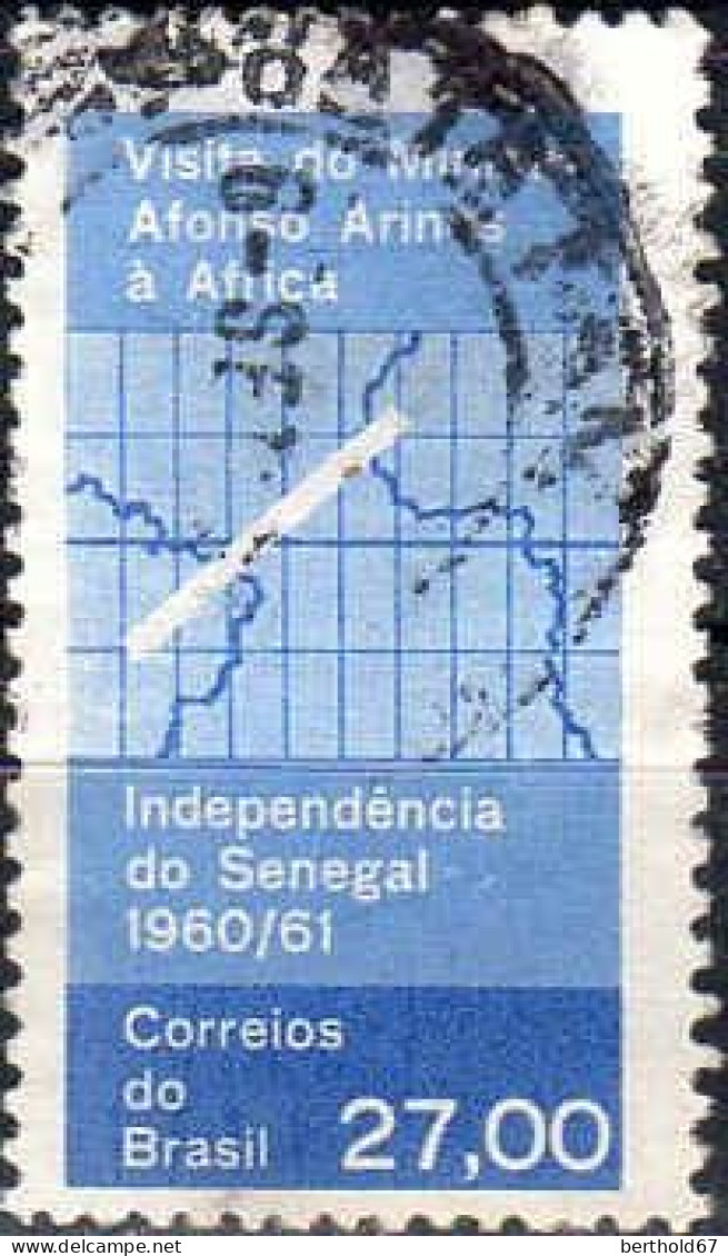 Brésil Poste Obl Yv: 703 Mi:1002 Independencia Do Senegal (Beau Cachet Rond) - Used Stamps