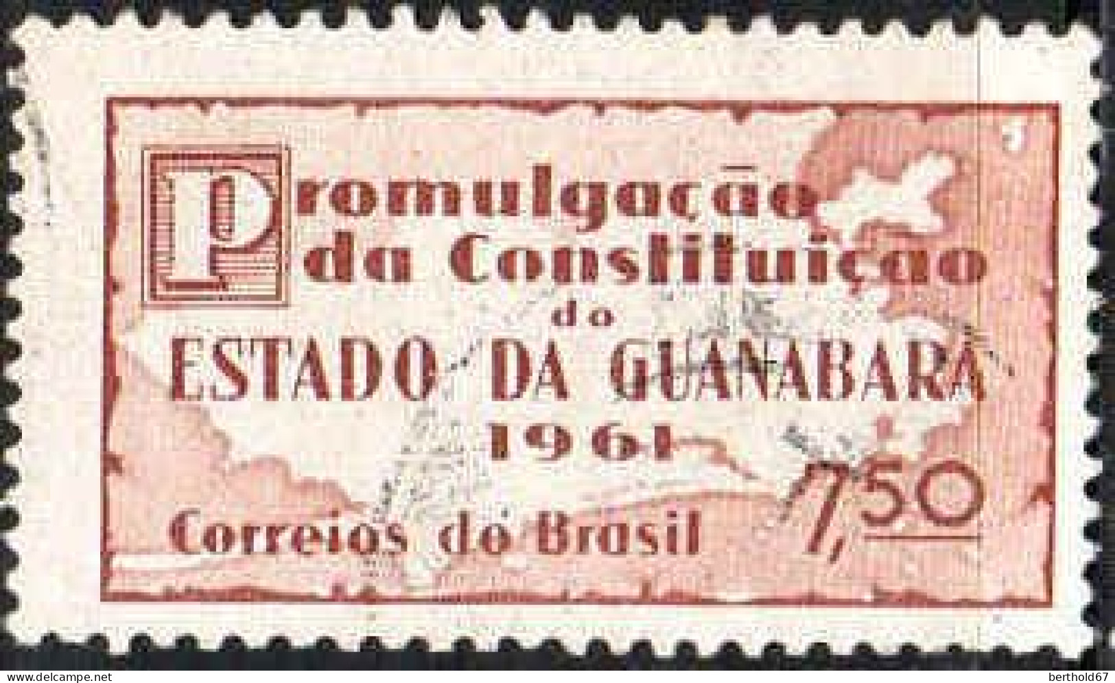 Brésil Poste Obl Yv: 702 Mi:999 Constituiçao Do Estado Da Guanabara (cachet Rond) - Oblitérés
