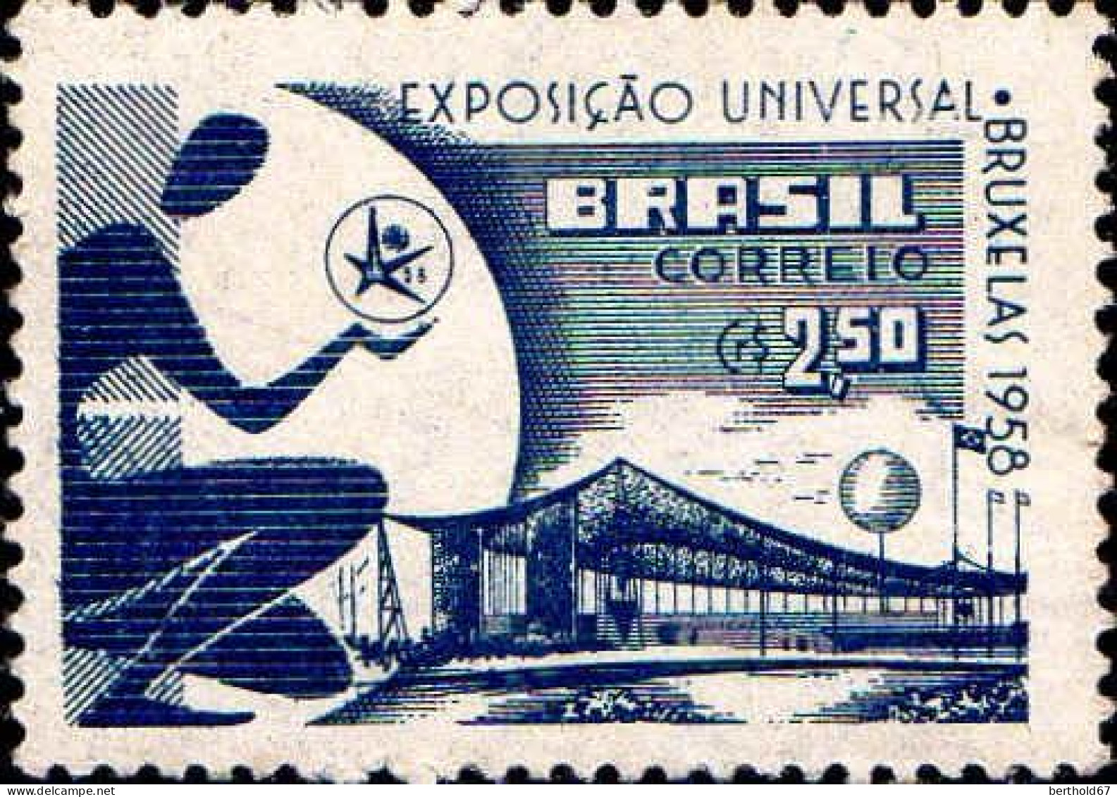 Brésil Poste N* Yv: 645 Mi: Bruxelas Pavillon Du Brésil (Trace De Charnière) - Unused Stamps