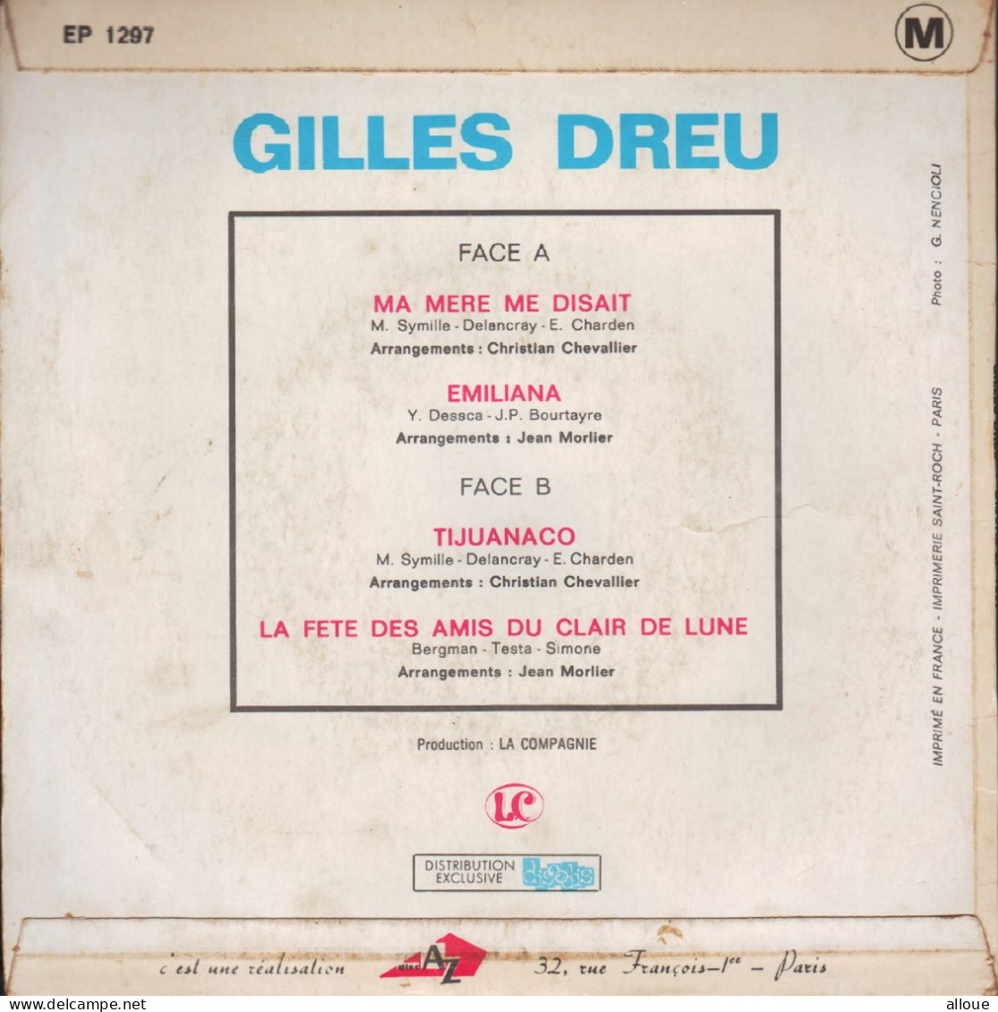 GILLES DREU FR EP MA MERE ME DISAIT + 3 - Sonstige - Franz. Chansons