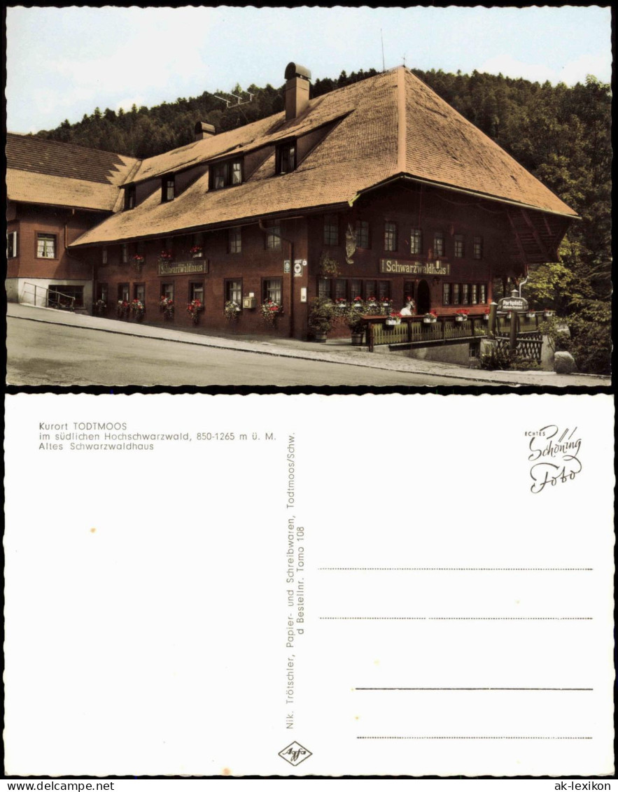 Ansichtskarte Todtmoos Restaurant Schwarzwaldhaus 1959 - Todtmoos