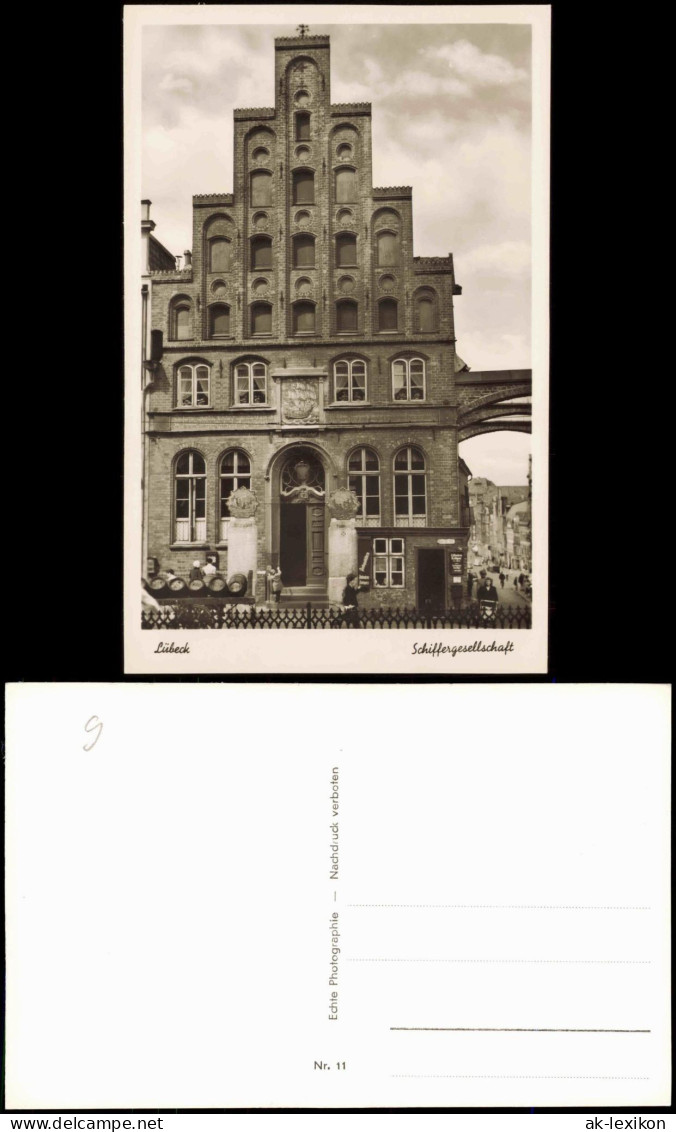 Ansichtskarte Lübeck Schiffergesellschaft, Straßenblick 1953 - Other & Unclassified