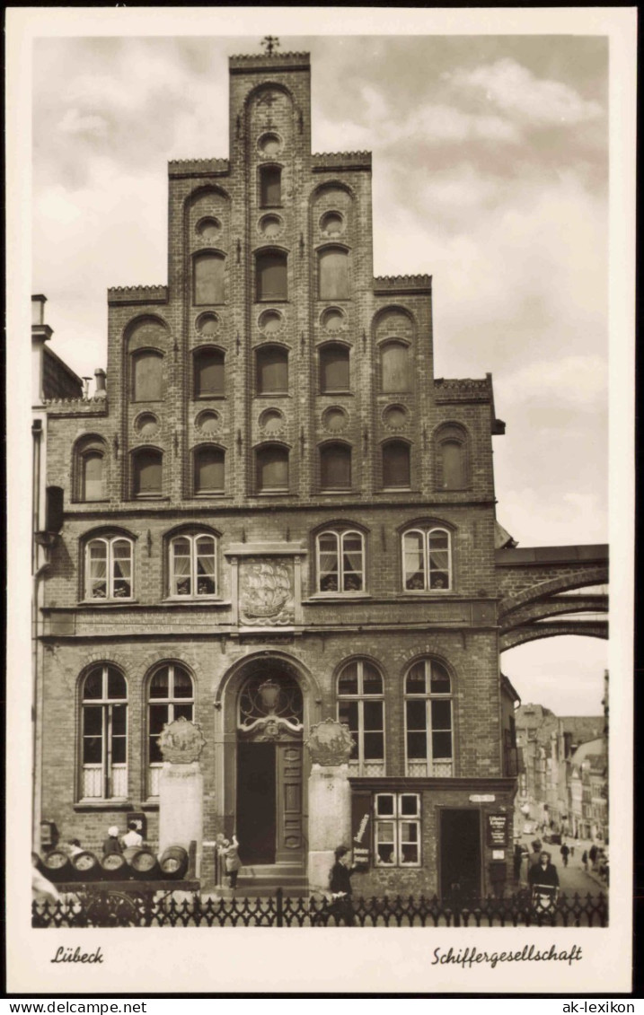 Ansichtskarte Lübeck Schiffergesellschaft, Straßenblick 1953 - Other & Unclassified