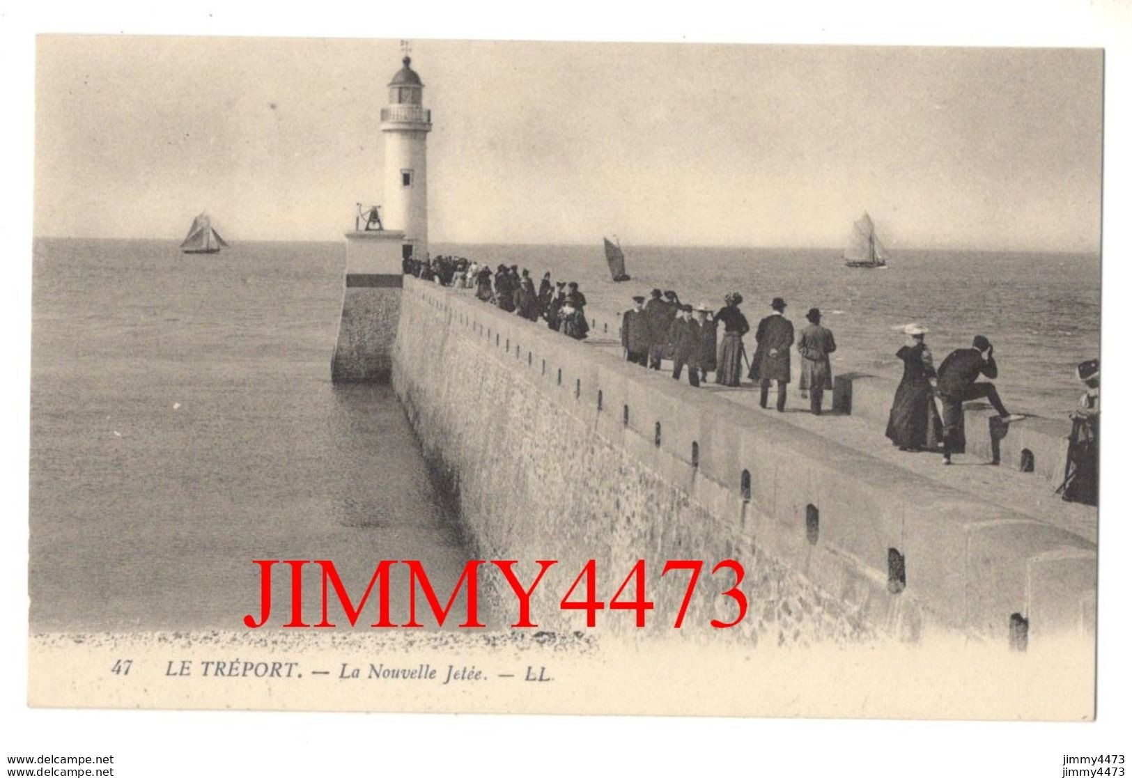 CPA - LE TREPORT - La Nouvelle Jetée ( Bien Animée ) - N° 47 - L L - Le Treport