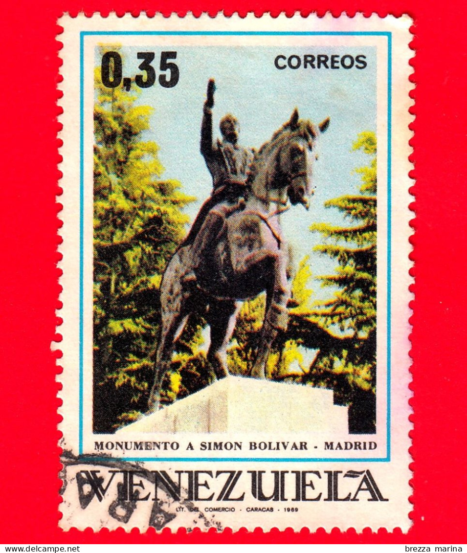 VENEZUELA - Usato - 1969 - Simon Bolívar In Spagna - Monumento A Madrid - 0.35 - Venezuela