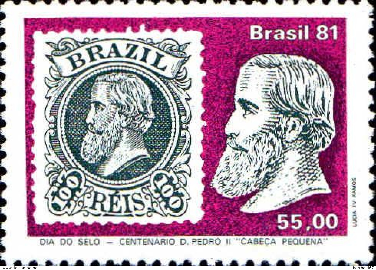 Brésil Poste N** Yv:1486 Mi:1837 Pedro II Cabeca Pequena - Ungebraucht