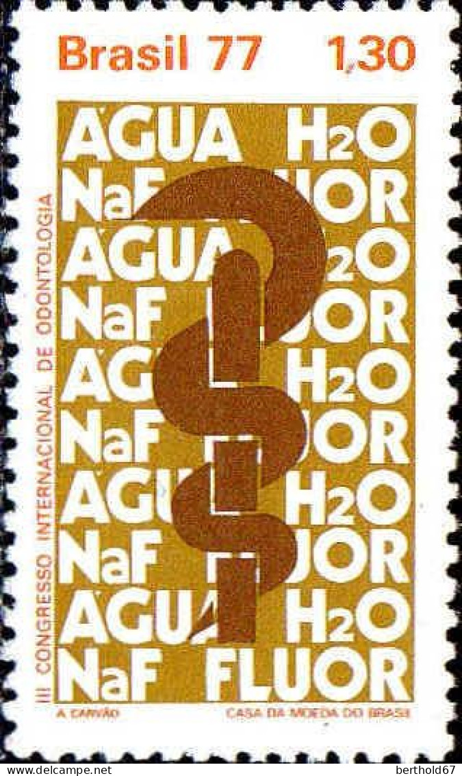 Brésil Poste N** Yv:1265 Mi:1607 3.Congresso Internacional De Odontologia - Unused Stamps