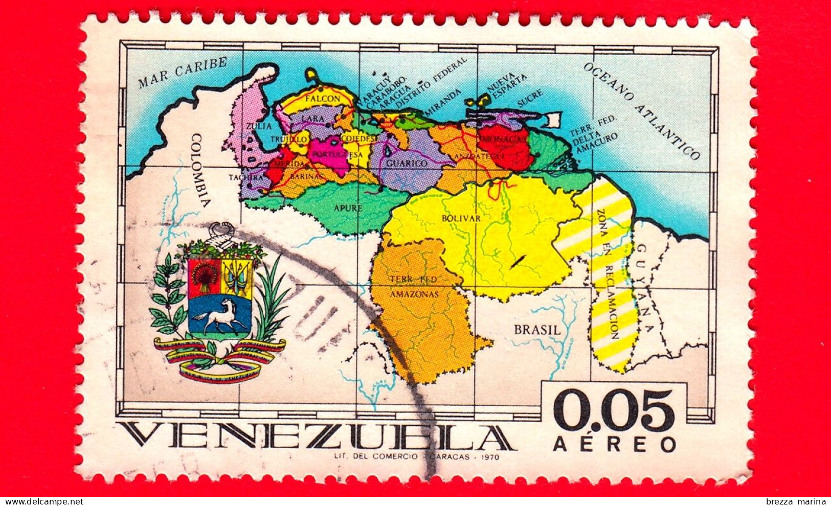 VENEZUELA - Usato - 1970 - Stati Del Venezuela - Mappe E Stemmi  - 0.05 - Venezuela