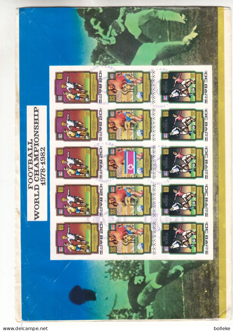 Football - Championnat Du Monde Espagne 1982 - Corée Du Nord- Lettre Recom De 1980 - GF - Félins - Patinage - J.O. - 1982 – Spain