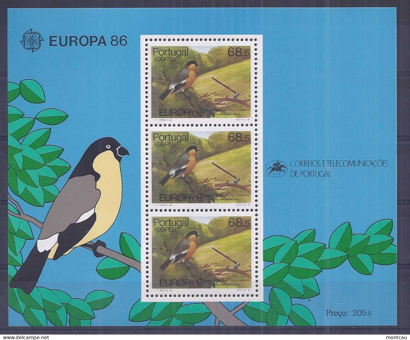 Europa 1986. Azores Mi Bl 7 (**) - 1986