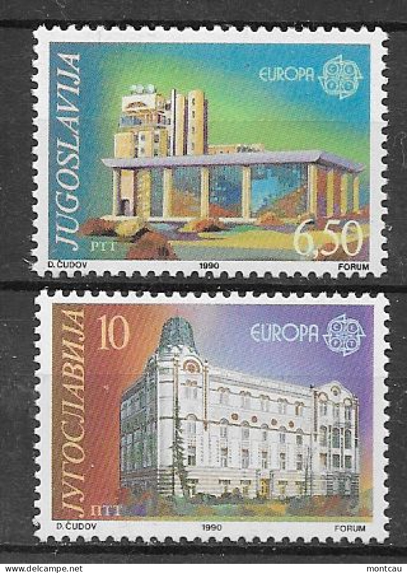 Yogoslavia 1990.  Europa Mi 2414-15  (**) - 1990