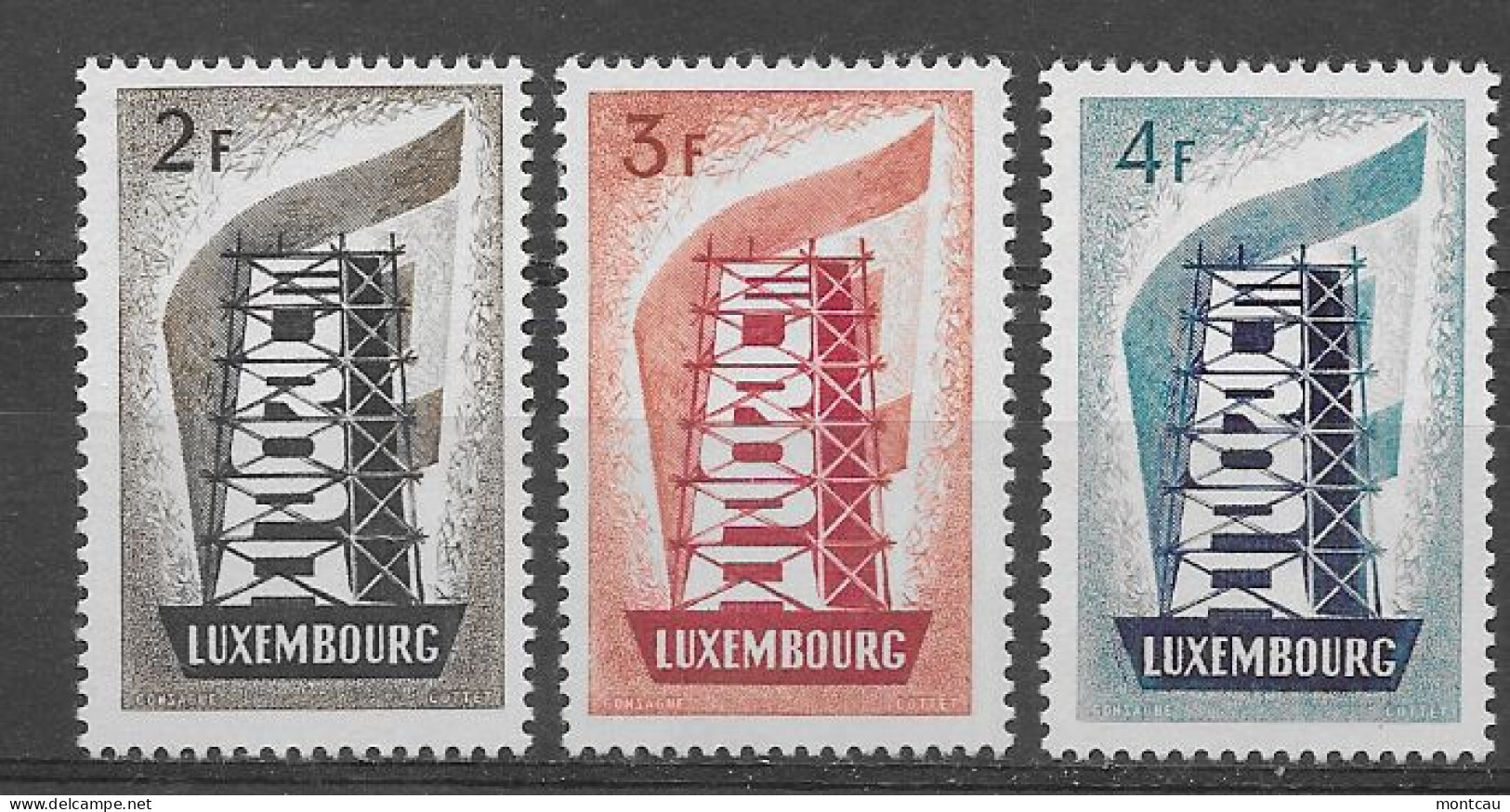 Luxembourg 1956.  Europa Mi 555-57  (**) - 1956