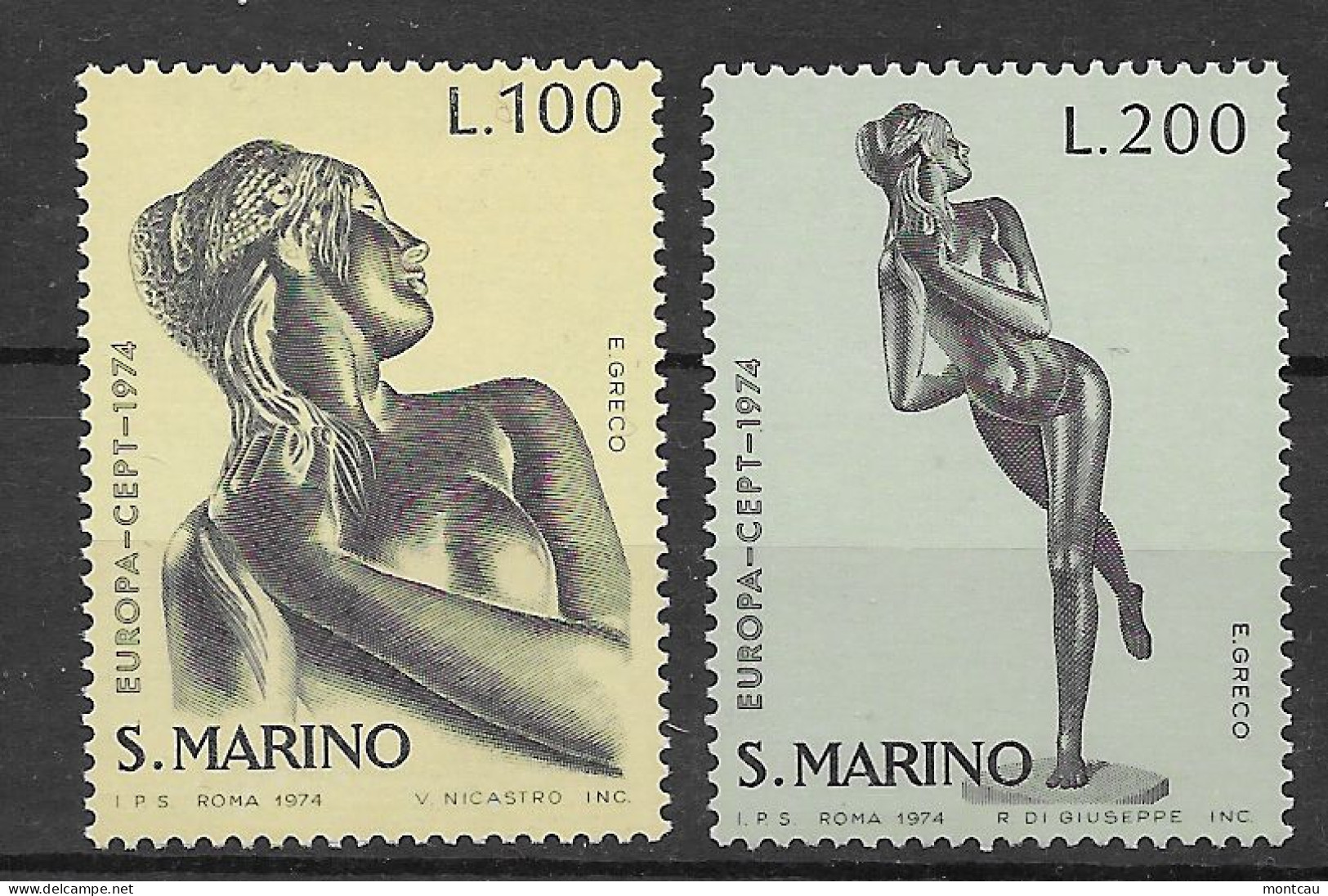 San Marino 1974.  Europa Mi 1067-68  (**) - 1974