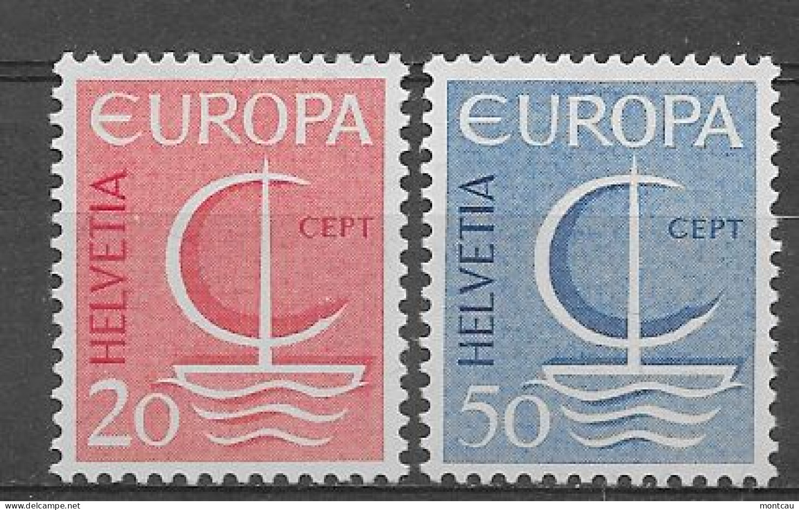 Suiza 1966.  Europa Mi 843-44  (**) - 1966