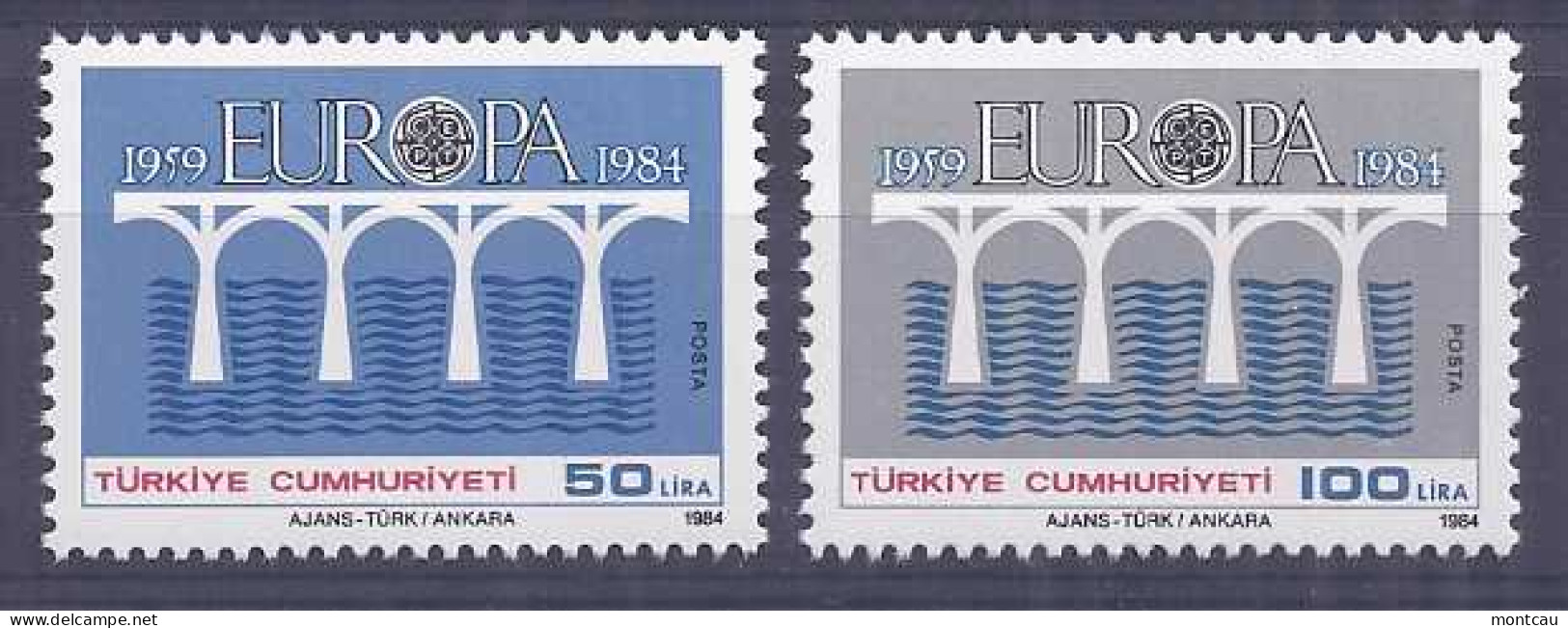 Europa 1984. Turkiye Mi 2667-68 Sc 2255-56 Yv 2425-26 (**) - 1984