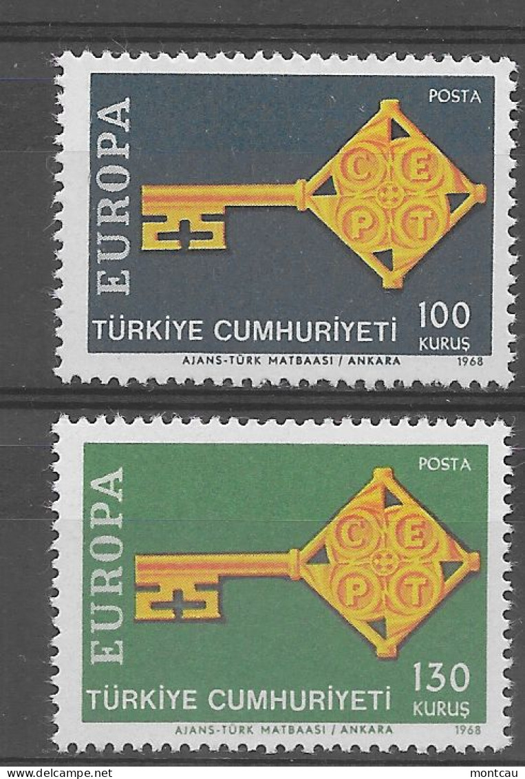 Turquia 1968.  Europa Mi 2095-96  (**) - 1968