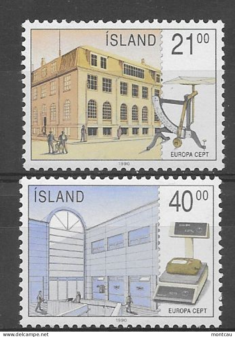 Islandia 1990.  Europa Mi 726-27  (**) - 1990