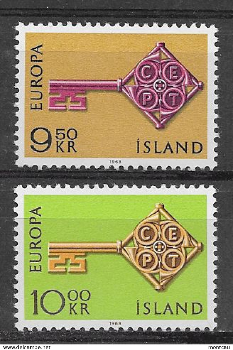 Islandia 1968.  Europa Mi 417-18  (**) - 1968